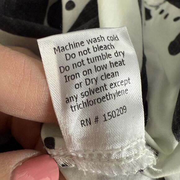 La Ligne Midi Dress Black White Smocked Cotton Poplin Medium Party MSRP $425 - Picture 9 of 12